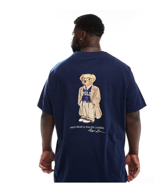 Camiseta De Corte Clásico Con Estampado De Oso Tradicional En La Espalda De Big & Tall Polo Ralph Lauren de hombre de color Blue