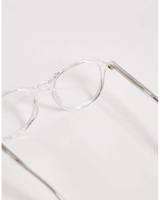 ASOS Natural Premium Round Glasses for men