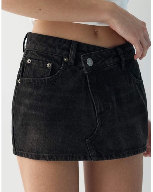 Pull&Bear White Denim Crossover Skort