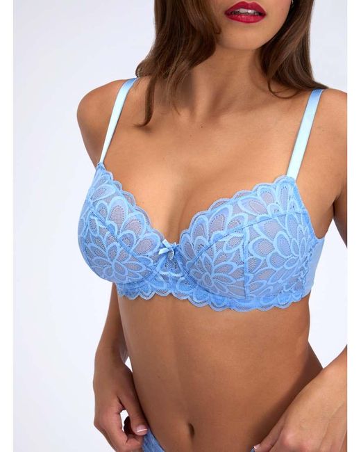 Boux Avenue Multicolor Eden Lace Balconette Bra Floral Adjustable Straps Lingerie