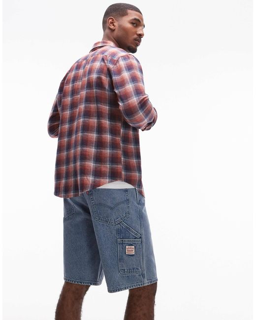 Levi's Blue Workwear Capsule 568 Loose Fit Denim Carpenter Shorts for men