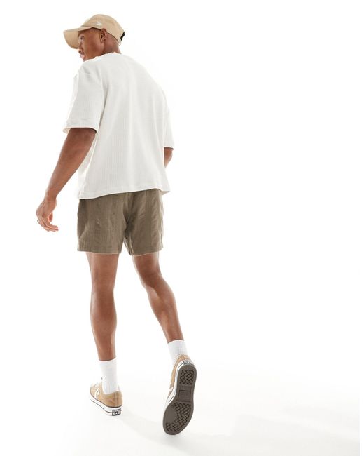 Pantaloncini da 6" con coulisse di Abercrombie & Fitch in White da Uomo