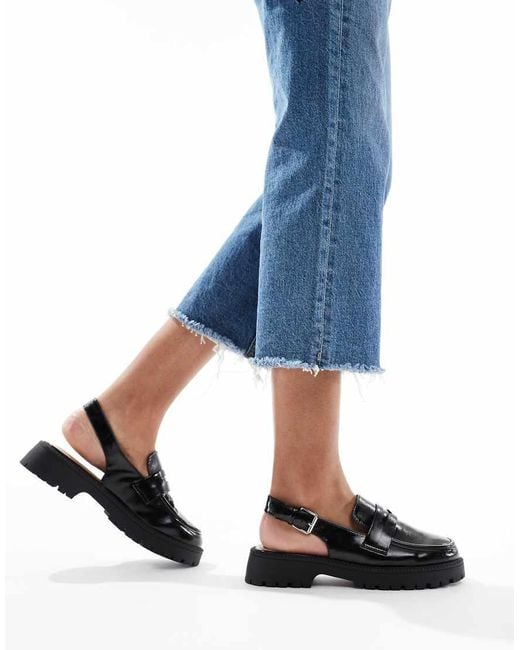 New Look Blue Slingback Chunky Loafer