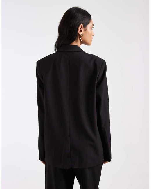 Pieces Black Oversized Tailored Blazer Co-ord