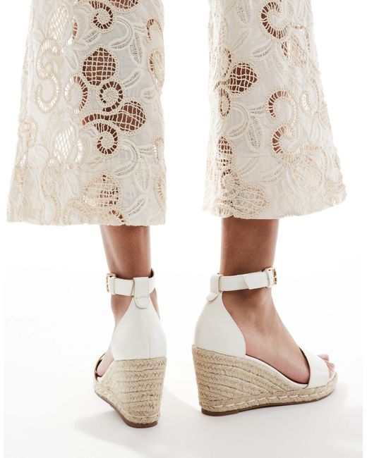 SEQWL Natural Amber Wedge Heeled Espadrilles