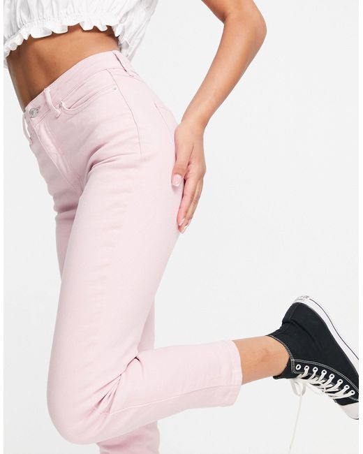 Mom jeans pastelloNew Look in Denim di colore Rosa | Lyst