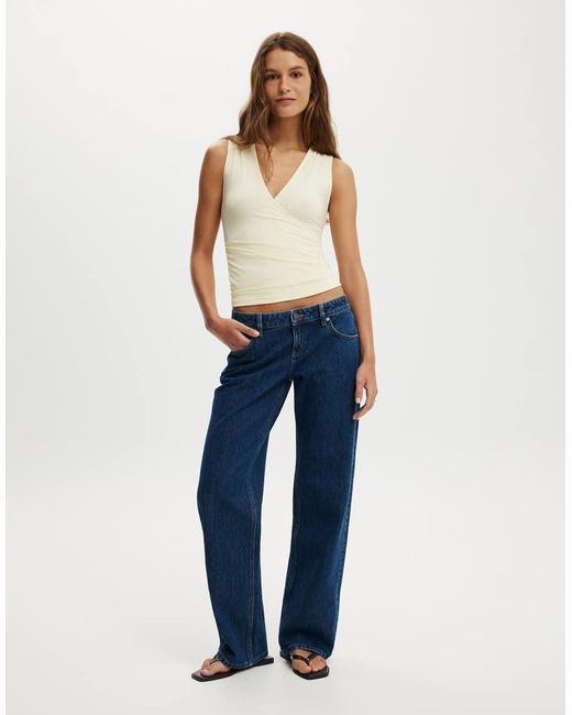 Cotton On Blue Marlo Wrap Tank