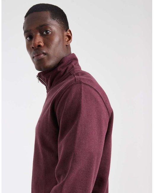 Levi's Purple Original 1/4 Zip Sweatshirt for men