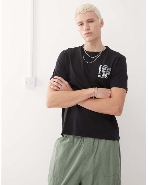 Camiseta Negra Con Estampado De Cajas De Zapatos Y Logo En La Espalda De -Blanco Timberland de hombre de color Black