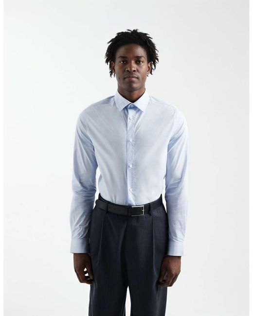 ASOS White Easy Iron Slim Fit Smart Shirt for men