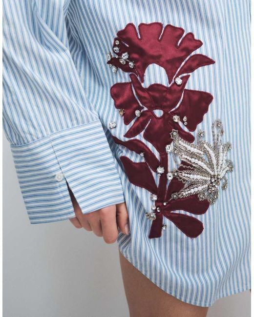 ASOS Blue Shirt Mini Dress