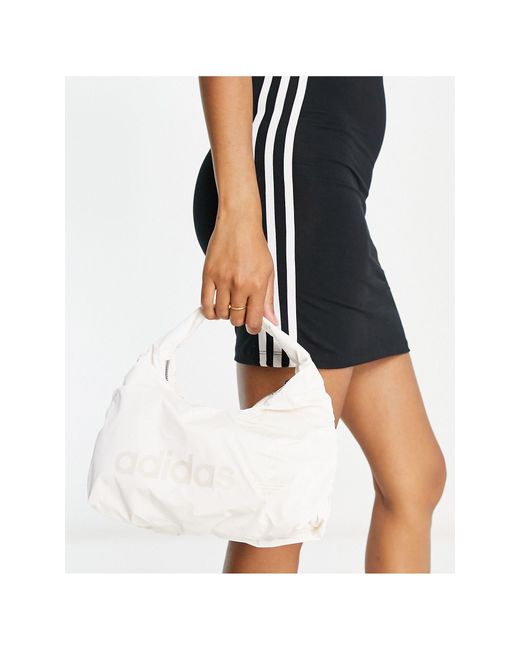 Adidas Originals White Mini Satin Shoulder Bag