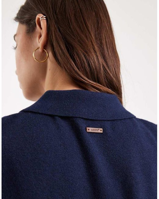 Levi's Blue Super Soft Mini Ruffle Knitted Vest