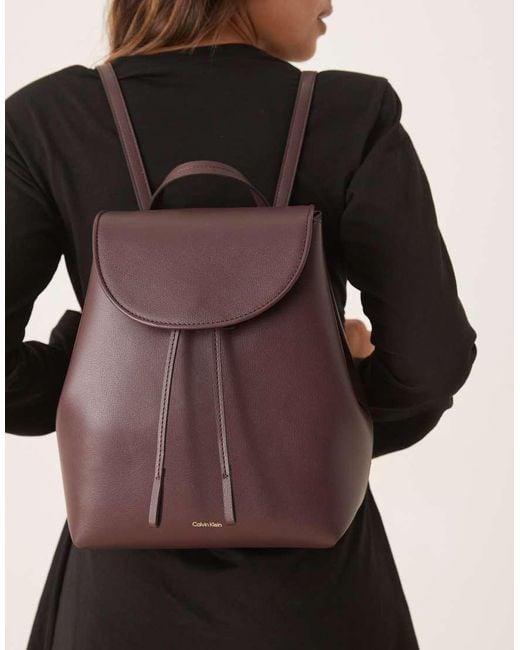 Calvin Klein Brown Foil Logo Backpack