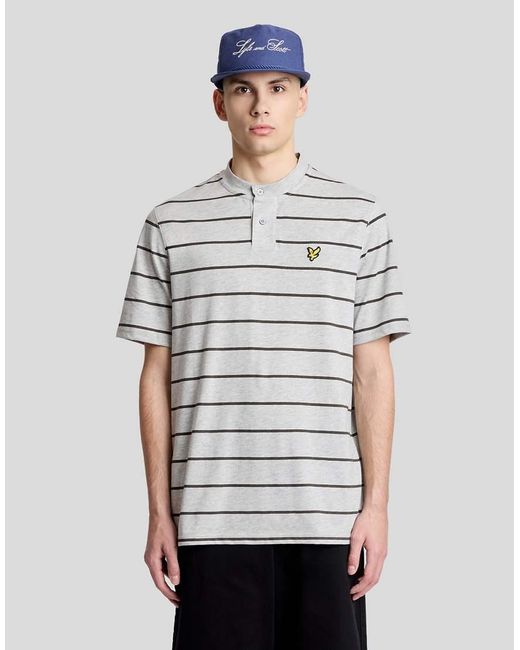 Lyle & Scott White Ss T-Shirts Reissued Henley for men