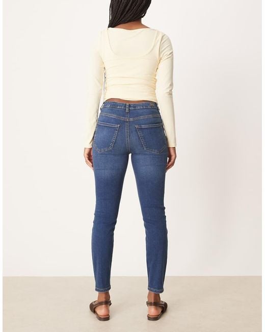 Jdy Blue Fina Ankle Length Skinny Jeans