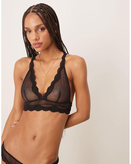 Free People Brown – transparenter longline-bh