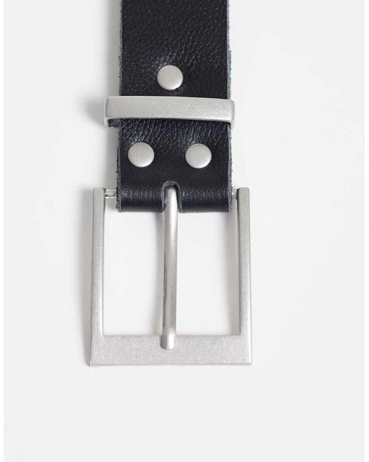 Weekday Gray Premium Leather Belt