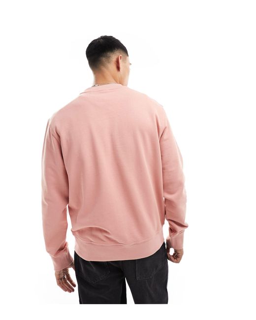 Boss Pink Westart Crew Neck Sweatshirt for men