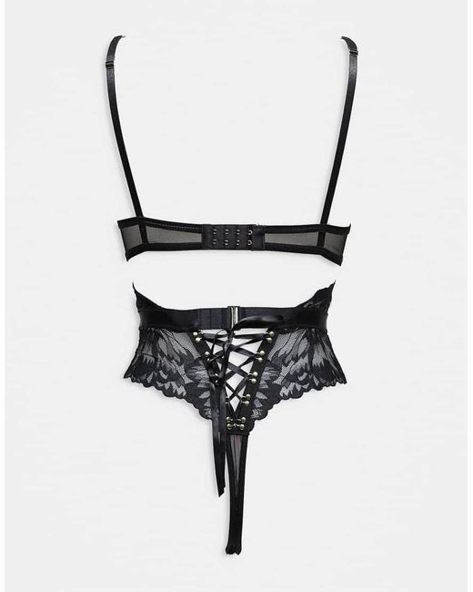 Ann Summers Black Radiant Desires Crotchless Bodysuit