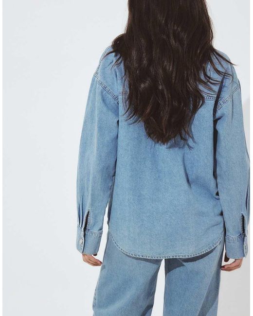 NA-KD Blue Denim Shirt