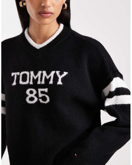 Tommy Hilfiger Black Varsity 85 Jumper