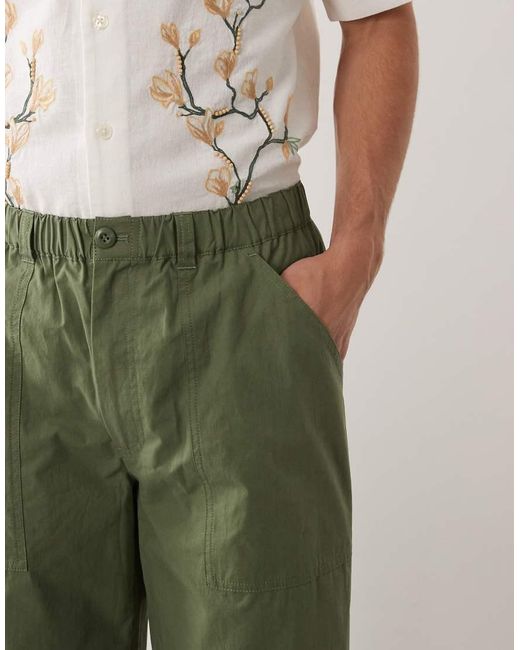 Stan Ray Green Elasticated Waist baggy Pants for men