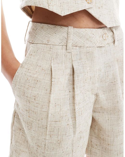 Vero Moda White Pleat Front Tailored Shorts Co-Ord