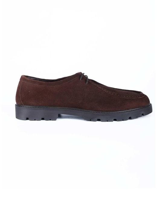 OFF THE HOOK Black Jovi Casual Lace-Up Leather Boat Shoes for men
