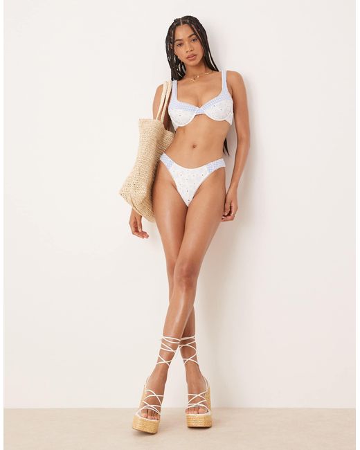 For Love & Lemons Pink – floral stems – bikinihose