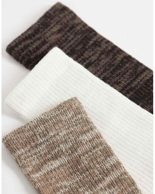 Abercrombie & Fitch White 3 Pack Long Socks for men