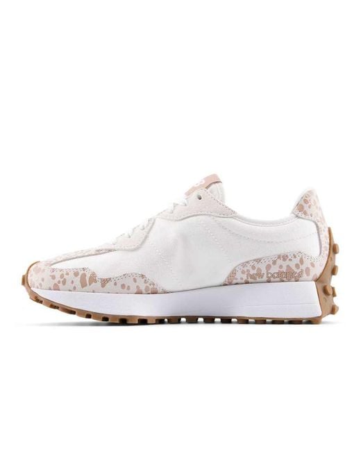 New Balance White 327 Trainers