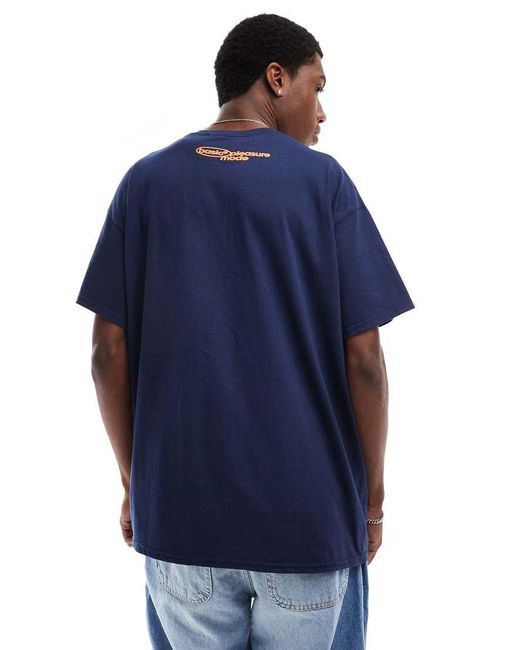 Basic Pleasure Mode Blue Weezer License T-Shirt for men