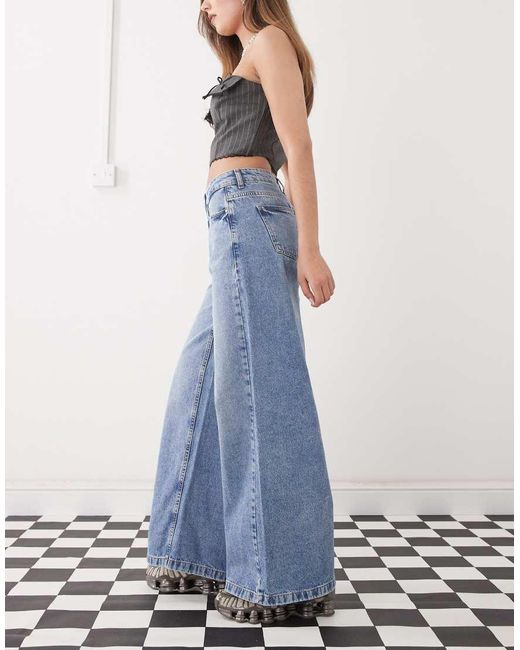 Noisy May Losvallende Jeans in het Blue