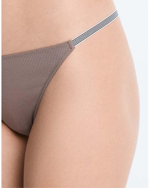 Oysho White 3 Ribbed Cotton Thongs