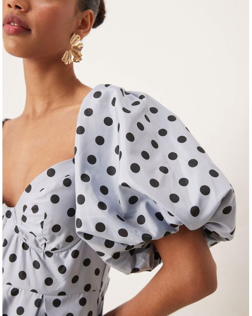 Sister Jane Blue Dream Puff Sleeve Ruffle Maxi Dress