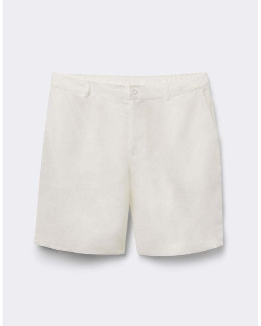 Intimissimi White 100% Linen Shorts for men