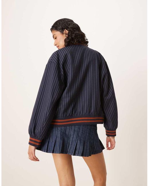 Gant Bomberjack Met Varsity-Logo in het Blue