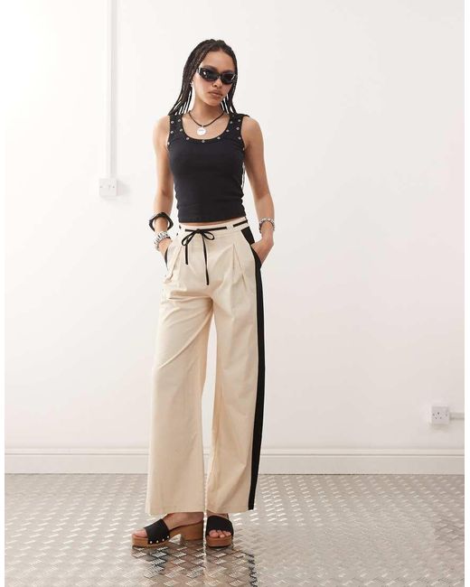 Pantaloni di Reclaimed (vintage) in Natural