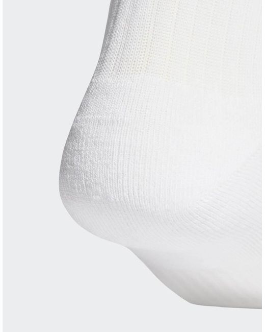 Adidas Originals White 3-Stripes Cushioned Sportswear Crew Socks 3 Pair Pack