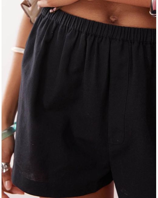 Collusion Pink Linen Look Boxer Short
