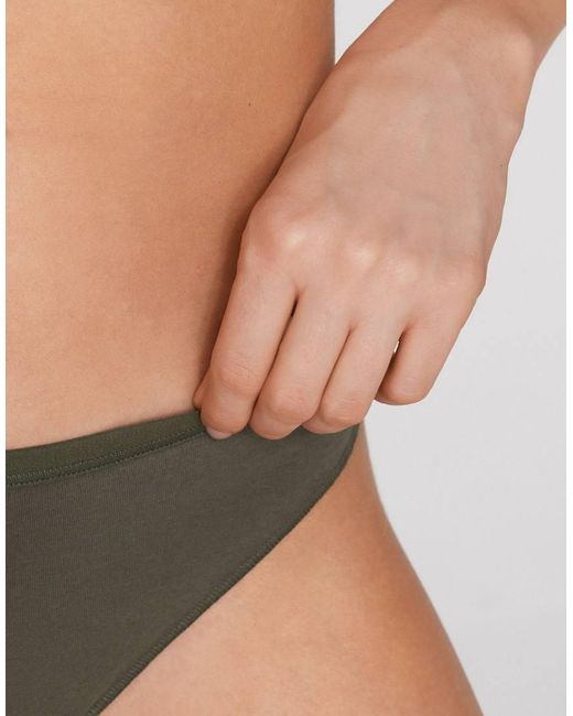 Tezenis Gray Cotton G-String