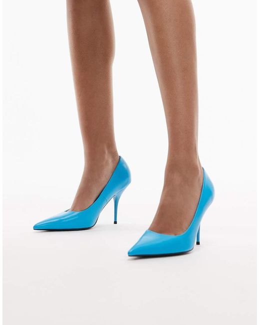 ASOS Blue Perth Pointed Stiletto High Heel Court Shoes