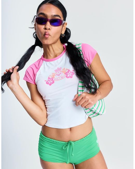 Roxy Blue X Juicy Couture Raglan Swim Top