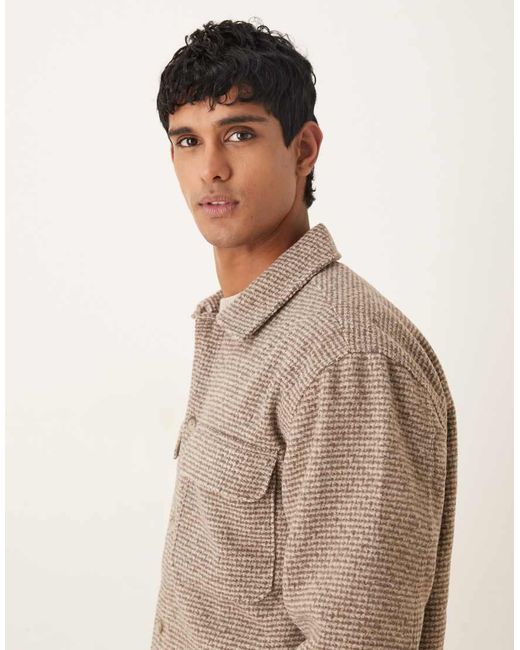 Abercrombie & Fitch Natural Relaxed Boucle Shirt Jacket for men