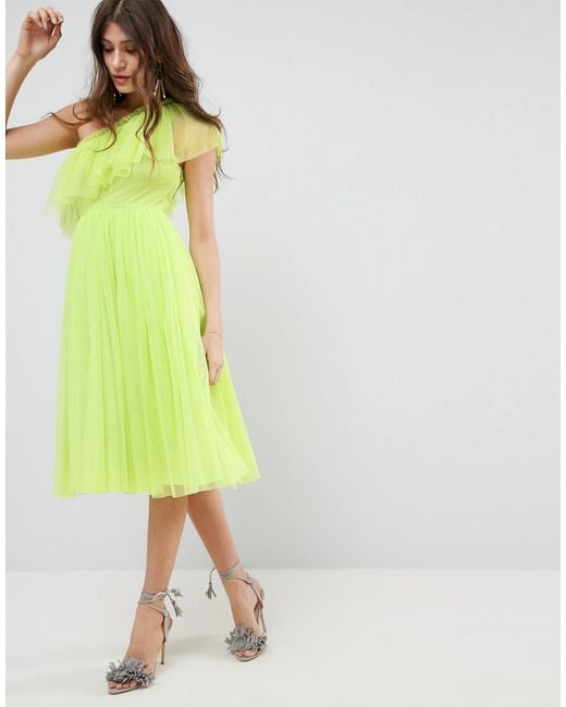 asos one shoulder midi dress