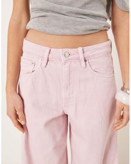 Gina Tricot Pink baggy Barrel Leg Jeans