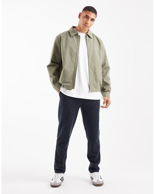 New Look Gray Light Weight Harrington Jacket for men