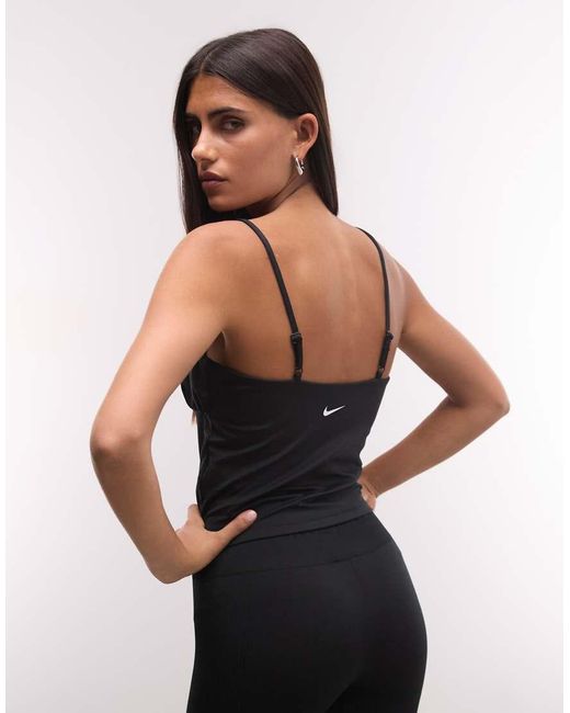 Nike Black One Dri-fit Ruched Tank
