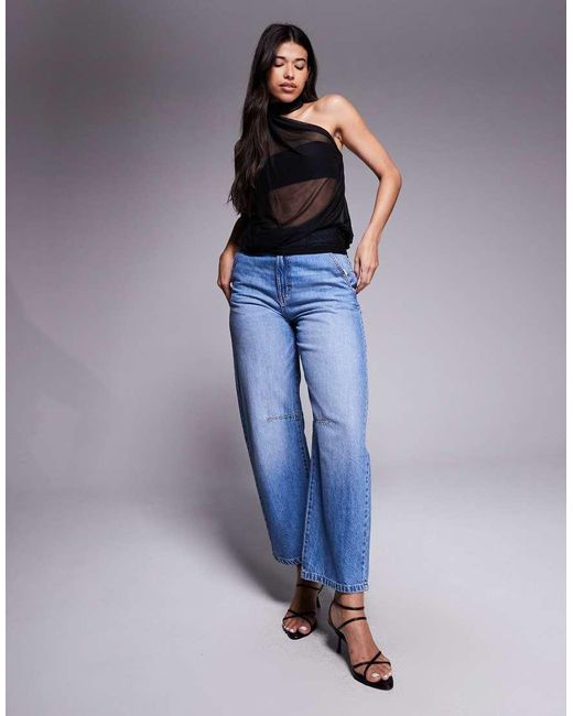 Fashionkilla Black Exclusive Sheer Mesh Neck Tie Top